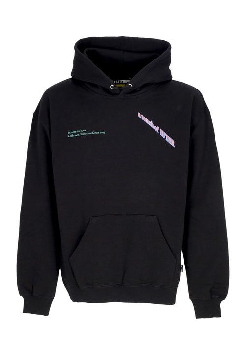 IUTER Felpa Leggera Cappuccio Uomo Nymph Hoodie Black da uomo