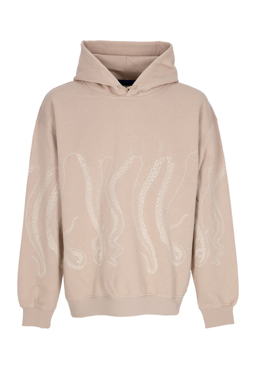 OCTOPUS Felpa Leggera Cappuccio Uomo Outline Hoodie Earth da uomo