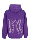 OCTOPUS Felpa Leggera Cappuccio Uomo Outline Logo Hoodie Purple da uomo