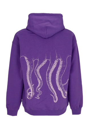 OCTOPUS Felpa Leggera Cappuccio Uomo Outline Logo Hoodie Purple da uomo
