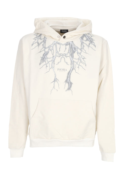 PHOBIA Felpa Leggera Cappuccio Uomo White Lightning Hoodie White da uomo