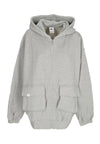 Nike Felpa Leggera Cappuccio Zip Donna W Sportswear Dance Oversized Full-zip Hoodie Dk Grey Heather/smoke Grey da donna