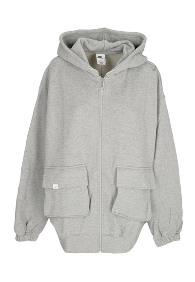 Nike Felpa Leggera Cappuccio Zip Donna W Sportswear Dance Oversized Full-zip Hoodie Dk Grey Heather/smoke Grey da donna