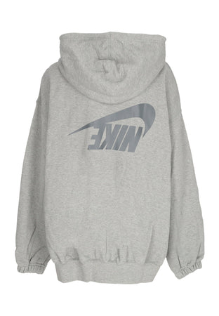 Nike Felpa Leggera Cappuccio Zip Donna W Sportswear Dance Oversized Full-zip Hoodie Dk Grey Heather/smoke Grey da donna