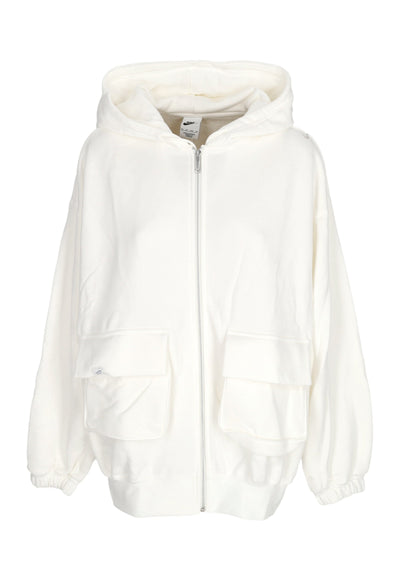 Nike Felpa Leggera Cappuccio Zip Donna W Sportswear Dance Oversized Full-zip Hoodie Sail/lt Orewood Brn da donna