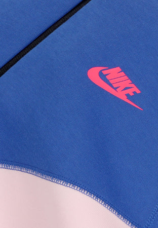 Nike Felpa Leggera Cappuccio Zip Uomo Tech Fleece Full-zip Windrunner Hoodie Game Royal/pink Foam/hyper Pink da uomo