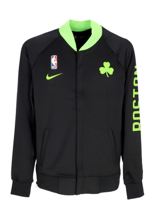 NIKE NBA Felpa Leggera College Uomo Nba City Edition Dri-fit Showtime L/s Full-zip Top Boscel Black/black/black/action Green da uomo