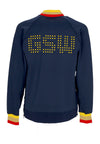 NIKE NBA Felpa Leggera College Uomo Nba City Edition Dri-fit Showtime L/s Full-zip Top Golwar College Navy/college Navy/university Red da uomo
