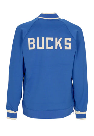 NIKE NBA Felpa Leggera College Uomo Nba City Edition Dri-fit Showtime L/s Full-zip Top Milbuc Game Royal/game Royal/flat Opal da uomo