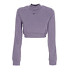 Nike Felpa Leggera Collo Alto Corta Donna W Sportswear Chill French Terry Crop Crewneck Daybreak/black da donna