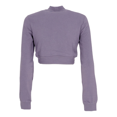 Nike Felpa Leggera Collo Alto Corta Donna W Sportswear Chill French Terry Crop Crewneck Daybreak/black da donna