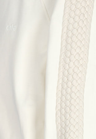 ARTE Felpa Leggera Collo Alto Uomo Braid Strip Jacket Cream da uomo