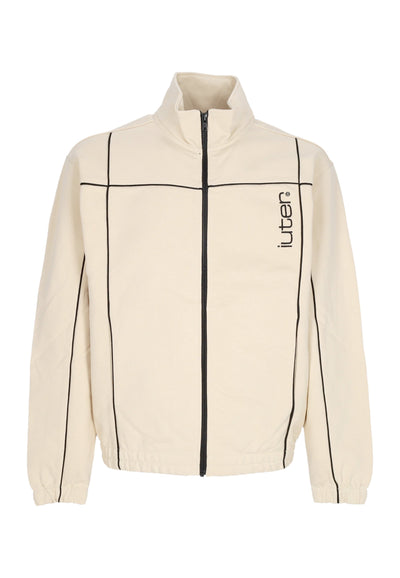 IUTER Felpa Leggera Collo Alto Uomo Grid Track Jacket Cream da uomo