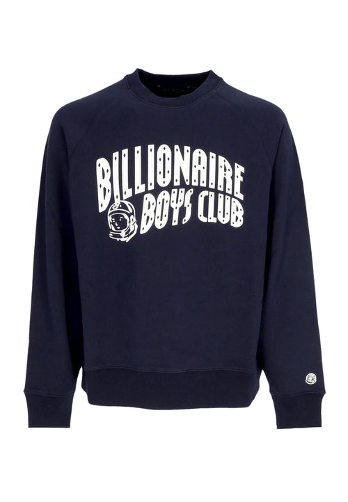 BILLIONAIRE BOYS CLUB Felpa Leggera Girocollo Uomo Arch Logo Crewneck Navy da uomo
