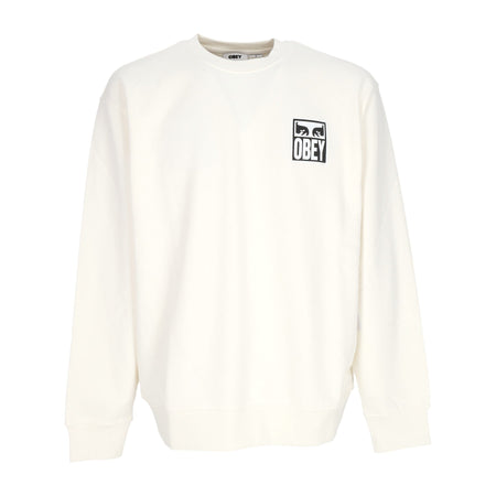 OBEY Felpa Leggera Girocollo Uomo Eyes Icon 2 Crew Premium French Terry Unbleached da uomo