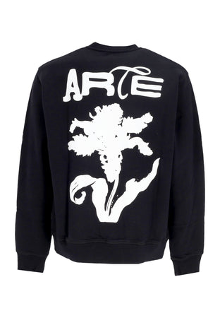 ARTE Felpa Leggera Girocollo Uomo Flower Crewneck Black da uomo