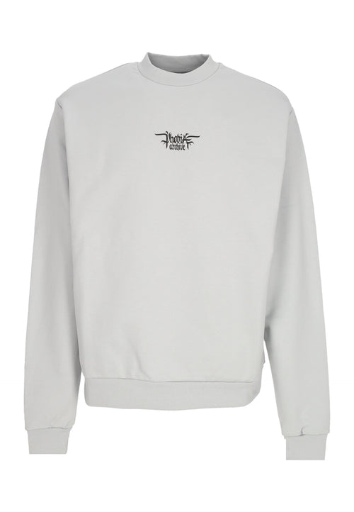 PHOBIA Felpa Leggera Girocollo Uomo Foggy Logo Crewneck Grey da uomo