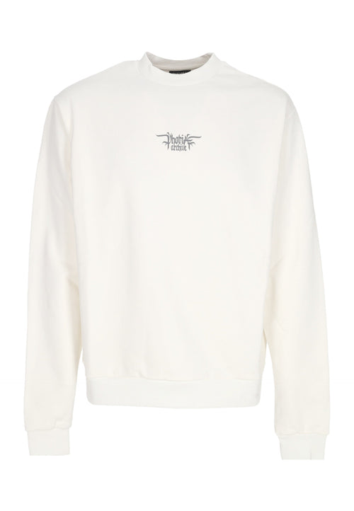 PHOBIA Felpa Leggera Girocollo Uomo Foggy Logo Crewneck White da uomo