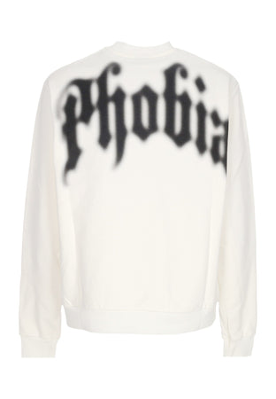 PHOBIA Felpa Leggera Girocollo Uomo Foggy Logo Crewneck White da uomo