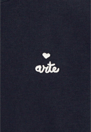 ARTE Felpa Leggera Girocollo Uomo Heart Crewneck Navy da uomo