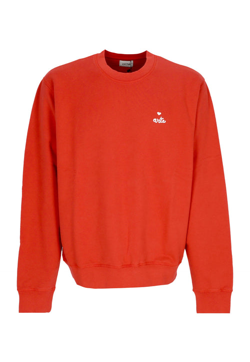 ARTE Felpa Leggera Girocollo Uomo Heart Crewneck Red da uomo
