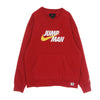 JORDAN Felpa Leggera Girocollo Uomo Jumpman Fleece Crew Gym Red da uomo