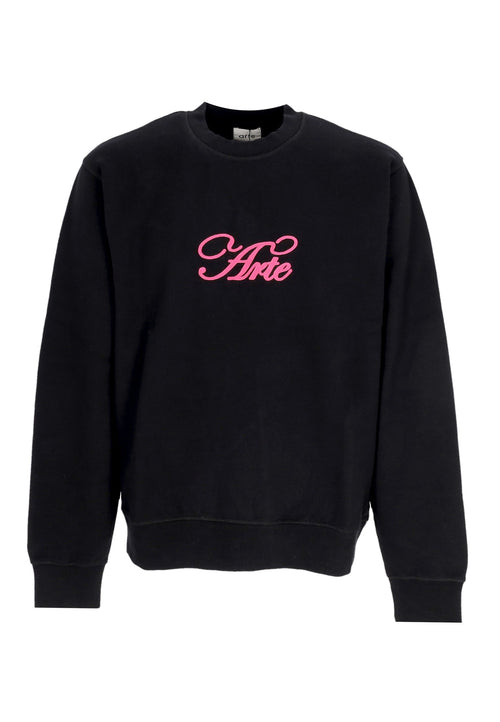 ARTE Felpa Leggera Girocollo Uomo Logo Crewneck Black da uomo