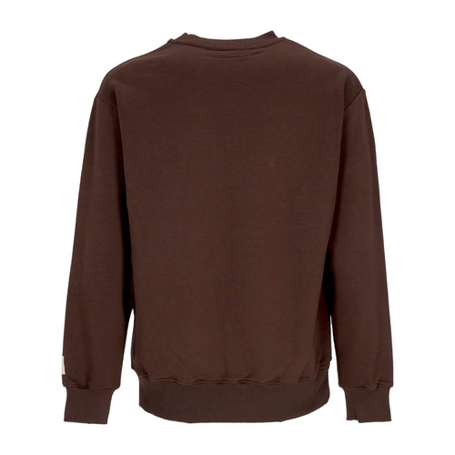 CATERPILLAR Felpa Leggera Girocollo Uomo Logo Crewneck Brown da uomo