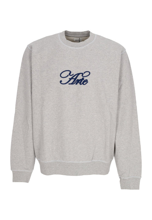 ARTE Felpa Leggera Girocollo Uomo Logo Crewneck Grey da uomo