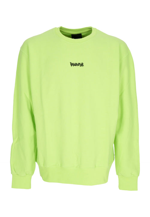 DISCLAIMER Felpa Leggera Girocollo Uomo Logo Crewneck Lime da uomo