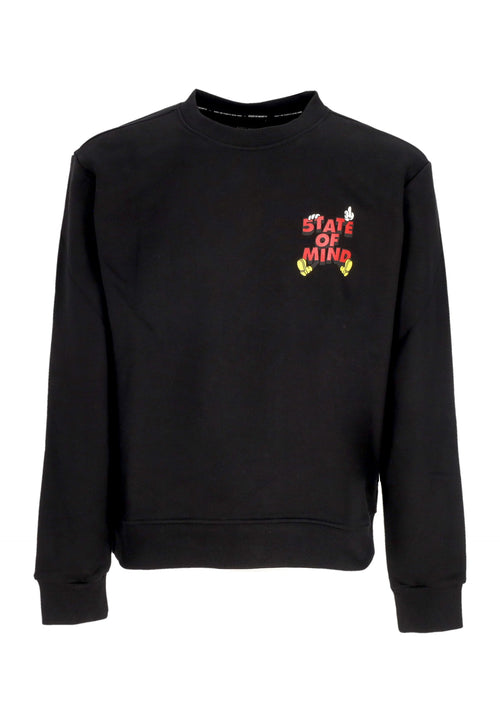 5TATE OF MIND Felpa Leggera Girocollo Uomo Mickey 5tate Sweatshirt Black da uomo