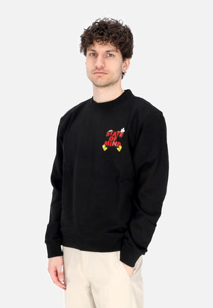 5TATE OF MIND Felpa Leggera Girocollo Uomo Mickey 5tate Sweatshirt Black da uomo