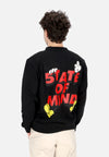 5TATE OF MIND Felpa Leggera Girocollo Uomo Mickey 5tate Sweatshirt Black da uomo