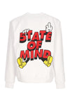 5TATE OF MIND Felpa Leggera Girocollo Uomo Mickey 5tate Sweatshirt White da uomo