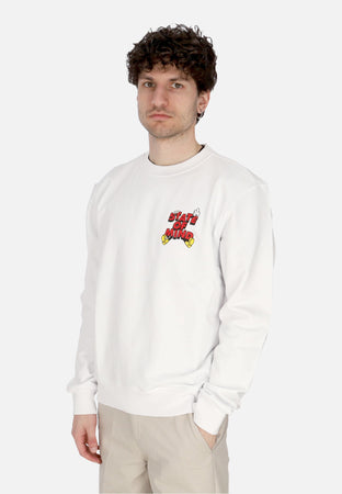 5TATE OF MIND Felpa Leggera Girocollo Uomo Mickey 5tate Sweatshirt White da uomo