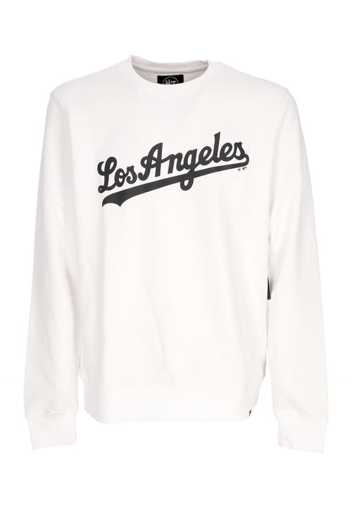 47 BRAND Felpa Leggera Girocollo Uomo Mlb Imprint Helix Crew Sweatshirt Losdod White Wash da uomo