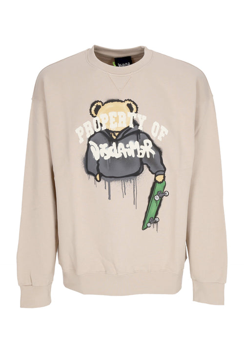 DISCLAIMER Felpa Leggera Girocollo Uomo Property Crewneck Safari da uomo