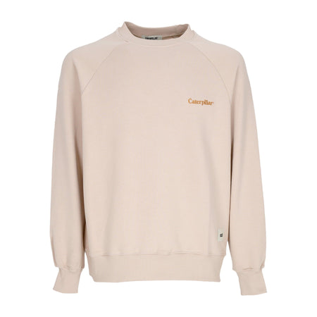 CATERPILLAR Felpa Leggera Girocollo Uomo Raglan Crewneck Ivory Cream da uomo