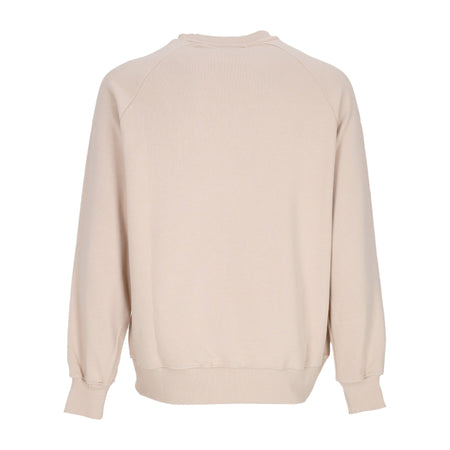 CATERPILLAR Felpa Leggera Girocollo Uomo Raglan Crewneck Ivory Cream da uomo