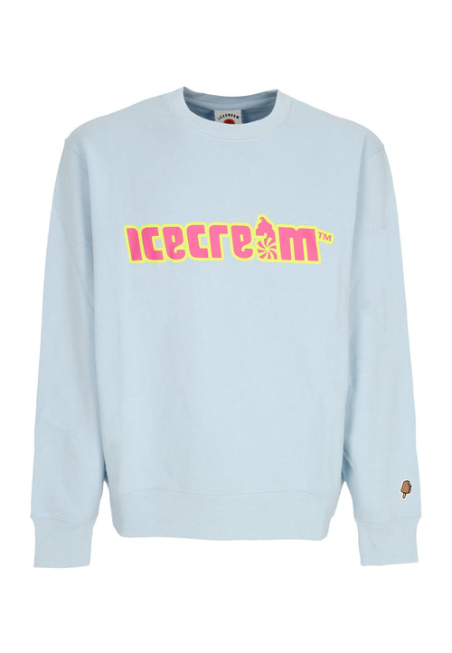 ICE CREAM Felpa Leggera Girocollo Uomo Soft Serve Crewneck Blue da uomo