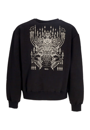 DOLLY NOIRE Felpa Leggera Girocollo Uomo the Mooneater Crewneck Black da uomo