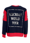 ICE CREAM Felpa Leggera Girocollo Uomo World Tour Crewneck Navy/red da uomo