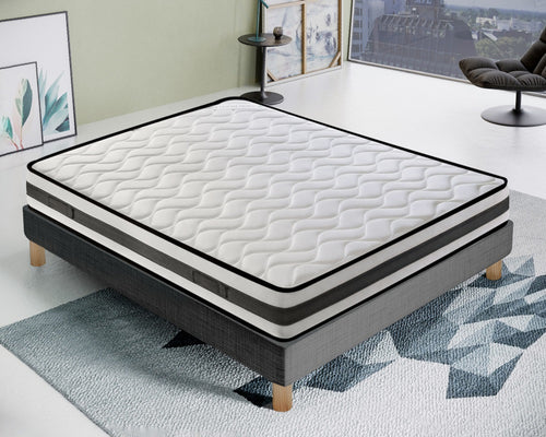 Materasso Schiuma HR - Alto 20 cm - ortopedico - lato estate/inverno - 13 Zone di Comfort - Alta traspirabilità