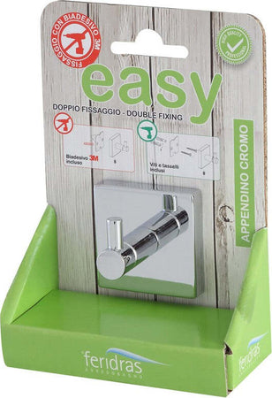 FERIDRAS---APPENDINO-CROMO-SERIE-EASY,-DOPPIO-FISSAGGIO