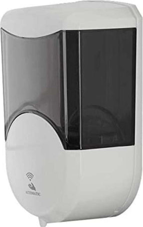 FERIDRAS---DISPENSER-DA-MURO-AUTOMATICO-600ml-PER-SAPONE/GEL-SANIFICANTE-CON-SENSORE-CONTACTLESS---IN-PLASTICA-RESISTENTE---COLORE-BIANCO-E-NERO