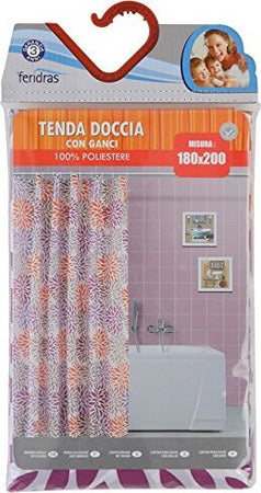 FERIDRAS-187007-Tenda-Doccia,-Poliestere,-Multicolore,-5x180x200-cm