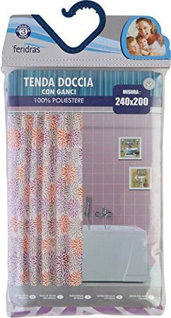 FERIDRAS-187027-Tenda-Doccia,-Poliestere,-Multicolore,-5x240x200-cm