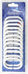 FERIDRAS-Set-12-Ganci-Doccia,-Bianco,-2x9x22.5-cm