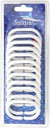 FERIDRAS-Set-12-Ganci-Doccia,-Bianco,-2x9x22.5-cm