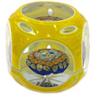 Fermacarte in Vetro Di Murano Giallo Made in Italy Artigianale Fermacarte Pezzo Unico Opera 100% Murrina Veneziana Fatto a Mano 6 X 7.5 Cm